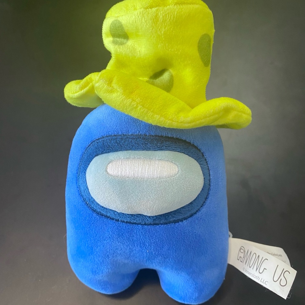 Among Us Blue Crewmate Plush with Yellow hat